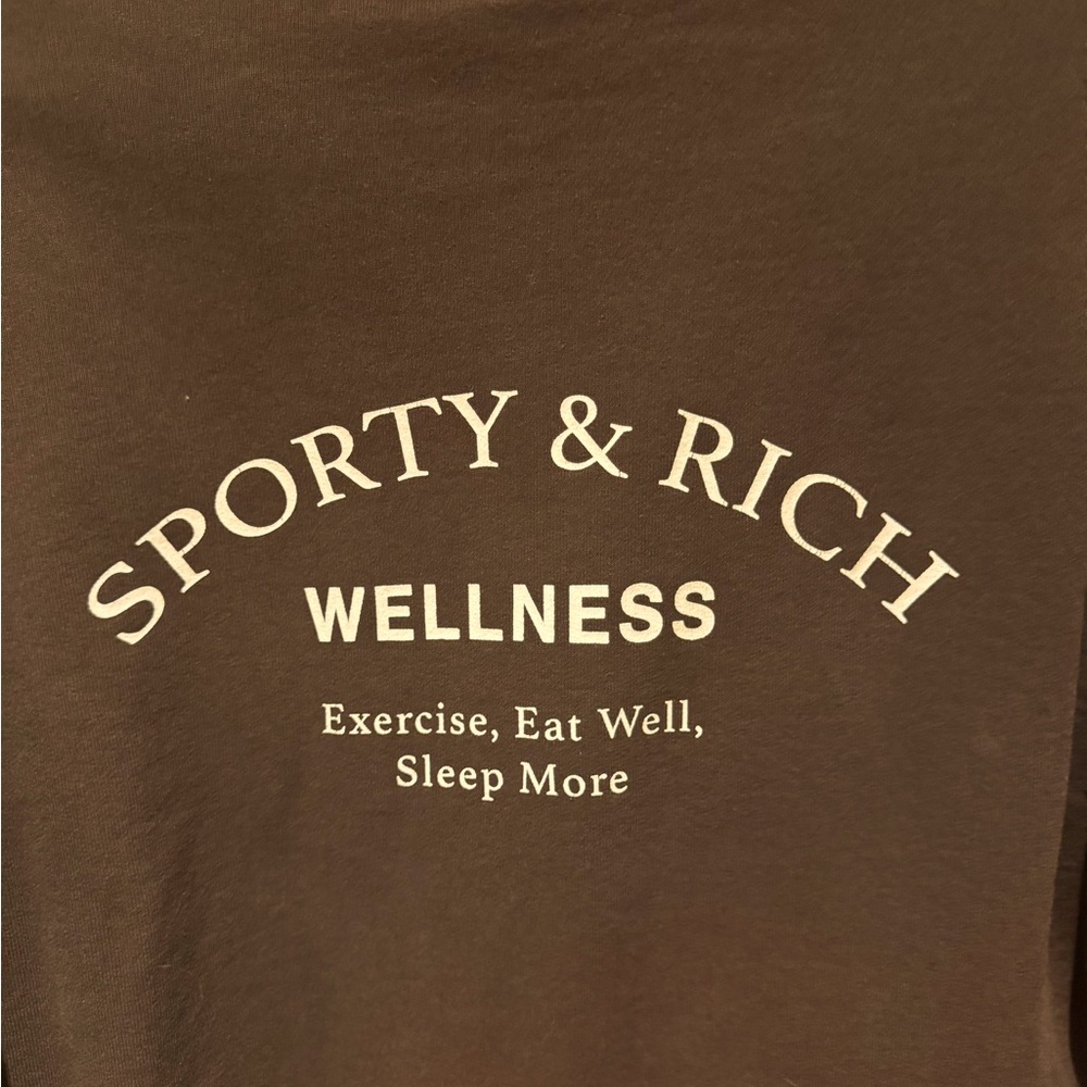 Sporty & rich brown hoodie size small good condition